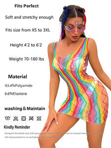 בנות מסיבה חמה לראות דרך הדוקה חצאית גוף גרב ניילון שמלת קשת דייגים הלבשה תחתונה - Product Image 3