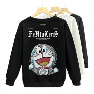 Sweat-shirt à col rond pour homme Noir Blanc Imprimé R Star Décontracté Vêtement d'automne 100% coton French Terry Tricoté Manches longues - Product Image 3
