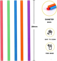 100 Pailles Colorées Jetables Biodégradables Écologiques Sans BPA pour Fêtes, Bars, Accessoires, Thé aux Perles et Usage Domestique
