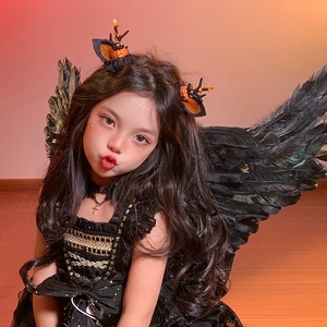 2025 Halloween méchant squelette citrouille papillon pinces à <span class=keywords><strong>cheveux</strong></span> pour bébé filles sorcière diable Alligator pour enfants enfant <span class=keywords><strong>cheveux</strong></span> accessoires - Product Image 2