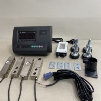 Kit complet de balance pour bétail : contrôleur de pesage, 4 capteurs de pesage à cisaillement, boîte de jonction et accessoires de montage