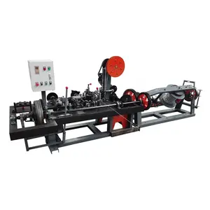 Automatic high speed galvanized barbed wire making machine with double twisted wire