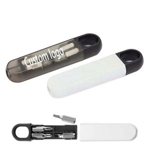Mini Kit de Destornilladores Promocionales de Bolsillo 4 en 1, Estuche de Acero Inoxidable y ABS con Logotipo Personalizado, Publicidad, en Stock - Product Image 1