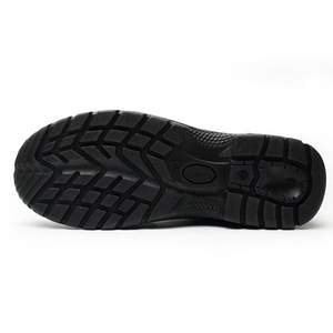 Bottes de travail mi-montantes ZL221-1-1 noires avec embout en acier, chaussures de sécurité antidérapantes, tige en <span class=keywords><strong>cuir</strong></span> PU, sans lacets, prix usine - Product Image 4