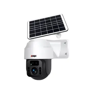 WIFI太阳能PTZ摄像机6.8瓦太阳能电池板，带可充电电池2MP IP闭路电视摄像机1080P太阳能安全摄像机