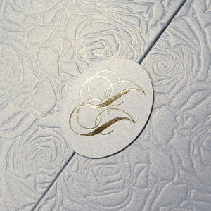 Copertina rigida con copertina rigida in legno di legno con scritta e busta in lamina d'oro - Product Image 6