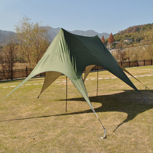 Lona de Camping con Postes, Toldo Impermeable Grande para Acampar, Toldo para 6 Personas para Acampar en Coche, Lona para Hamaca, Protección contra la Lluvia, para Exteriores - Product Image 5