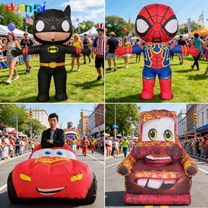 Costume Gonfiabile Pubblicitario a Forma di Auto dei Cartoni Animati, Personaggio B-atman Camminante, Modello Personalizzato per Decorazioni Esterne ed Eventi - Product Image 2