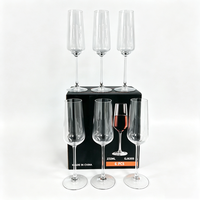 Großhandel Bleifreie Kristallflöten-Gläser 232ml 6-teiliges Premium-Set Umweltfreundlich Spülmaschinenfest für Hochzeit und Feiern