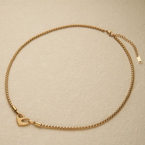 Ingrosso nuovo stile Trendy in acciaio inox placcato oro 18K a forma di cuore collana ciondolo regali di compleanno per coppie <span class=keywords><strong>famiglia</strong></span> - Product Image 5