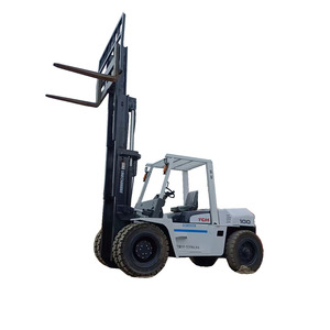 TCM FD100 Diesel Forklift with Fork Positioner Hydraulic <b>Side</b> Shifter Two Stage Mast Solid Tire-5T-10T Capacity - Product Image 1