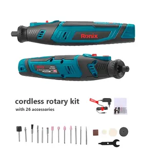 Ronix 3421 8V Mini DIY Die Grinder Rotary Tool Kit Power Mini Grinder Cordless Rechargeable Variable Speed,drill and grinder kit