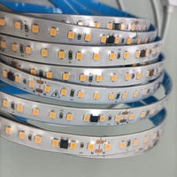 Bande lumineuse LED SMD2835 en cuivre 220V AC, rouleau de 50m, étanche IP65, dimmable, blanc chaud 3000K