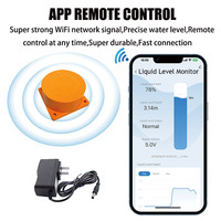 Mesureur de niveau d'eau à ultrasons WiFi Capteur de niveau d'eau à panneau solaire Instrument de mesure de niveau fourni exclusivement transfrontalier