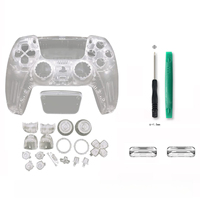 Coque de remplacement transparente pour manette DIY, compatible avec la coque de manette PlayStation 5/PS5, avec outil inclus.