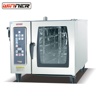 Four combiné commercial 4 niveaux en acier inoxydable, design compact pour table, 6 kW, 220 V