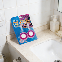 2 pièces de nettoyant pour cuvettes de toilettes parfumé aux fleurs roses, détachant de taches de calcaire et désodorisant pour salle de bain