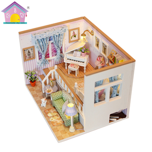 M026ของ Hongda บ้านตุ๊กตาจิ๋วสำหรับเด็กผู้หญิงบ้านตุ๊กตาไม้บ้านตุ๊กตาทำด้วยมือ - Product Image 3