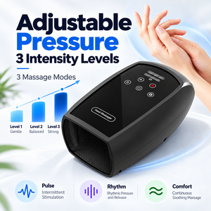 Masseur de main portable, relaxant pour les poignets, appareil de massage chauffant par vibration, outil de soin à domicile - Product Image 5