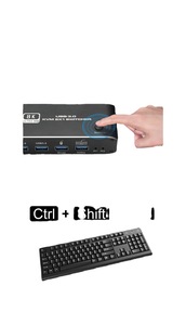 Commutateur KVM Hardrock <span class=keywords><strong>8K</strong></span> 2-en-1 avec USB 3.0, prend en charge <span class=keywords><strong>8K</strong></span> à 60Hz et 4K à <span class=keywords><strong>120Hz</strong></span>, inclut des touches de raccourci, FCC CE - Product Image 2