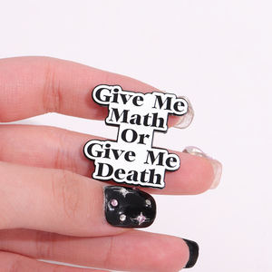 Pin esmaltado con cita de matemáticas divertida, broche de Metal creativo, insignia de solapa, joyería, mochila, accesorios, venta al por mayor - Product Image 4