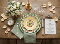 Lot de 5 assiettes en céramique à motifs, bord ondulé de luxe, en porcelaine, pour dîner, soupe, salade, pour mariage et maison