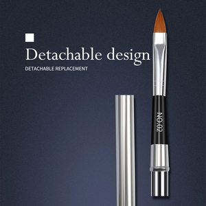 Ensemble de 6 pinceaux à ongles en gel UV détachables, poils en nylon, stylos de peinture et de dessin 3D pour ongles en acrylique, pour la maison et le salon - Product Image 6