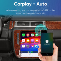 Mookaka Autoradio pour GMC-YuKon/ CHEVY Suburban Tahoe Auto AC 2007-2013 Carplay Android Écran vertical Lecteur DVD de voiture