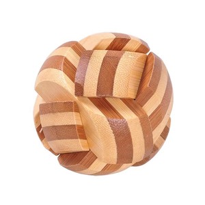Coffret de casse-têtes en bambou naturel : Sphère Kongming Lock 3D, <span class=keywords><strong>cube</strong></span> de réflexion, <span class=keywords><strong>jouet</strong></span> d'entraînement logique pour enfants, cadeau - Product Image 5