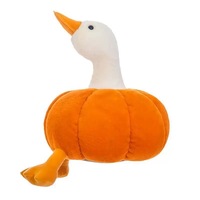 Peluche Canard Citrouille Mignonne, Jouet Créatif en Coton PP et Polyester, Oreiller de Sommeil Amusant, Cadeau d'Anniversaire pour Amies, Vente en Gros