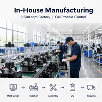 Licuadora Comercial de Grado Profesional de 1500W - 14 Velocidades Ajustables + Función de Pulso, Pantalla con Temporizador, Cubierta Insonorizante Incluida