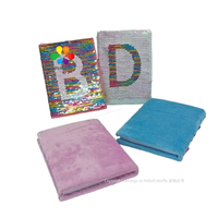 Cahier fantaisie à paillettes Journal Carnet réversible 2 tons personnalisé