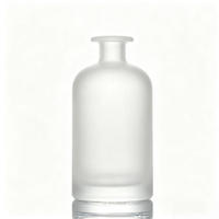 Bouteilles de spiritueux personnalisées 100ml-500ml en verre cristal avec bouchon en liège, impression sérigraphique, emballage pour whisky/vodka/spiritueux
