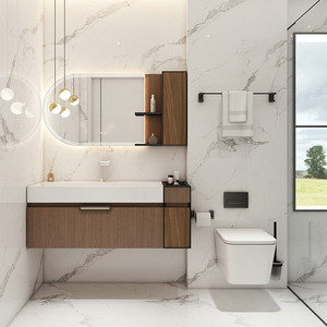 Conjunto de Muebles de Baño 90 Especial con Espejo Esmerilado, Muebles de Baño Modernos en Venta - Product Image 6