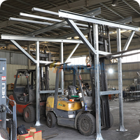 Système de montage de panneaux solaires en acier ZAM robuste, directement de l'usine, structure de stationnement photovoltaïque étanche, fabricant
