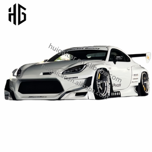 Fibra de vidrio <span class=keywords><strong>Rocket</strong></span> <span class=keywords><strong>Bunny</strong></span> V3 faldas laterales de coche anchas guardabarros Kits de carrocería para GR86 Supra BRZ parachoques trasero maletero GT Spoiler Wing Body Kit - Product Image 5