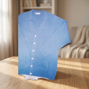 เสื้อคาร์ดิแกนผู้ชายแคชเมียร์ 100% สำหรับฤดูใบไม้ร่วง แบบทางการ ถักเรียบ ไม่เป็นขุย คอวี แขนยาว หนา ความยาวปานกลาง ลายเรียบ - Product Image 3