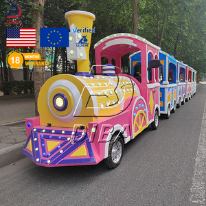Công Viên Giải Trí Du Lịch Train Trung Tâm Mua Sắm Trường Sử Dụng Sợi Thủy Tinh Động Cơ Điện Trackless Train Cho Trẻ Em - Product Image 2
