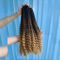 Synthétique de haute qualité 3T Ombre Gypsy Wavy Locks Extension de tresses de cheveux bouclés doux et naturels avec marque privée