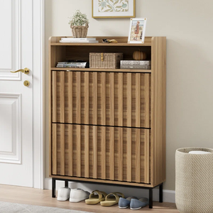 Mueble de <span class=keywords><strong>Madera</strong></span> <span class=keywords><strong>MDF</strong></span> de Diseño Moderno, Ahorro de Espacio, Zapatero Simple para el Hogar, Diseños de <span class=keywords><strong>Madera</strong></span> para Muebles de Hogar - Product Image 2