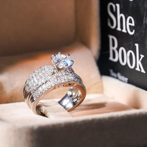 Conjunto de Joyería Nupcial T0530 Crown, Oro Sólido de 18K, Corte Brillante Redondo, Engaste de Diamantes, Joyería Fina para Boda de Mujer - Product Image 6