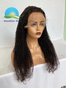 Perruques bouclées brésiliennes en gros, sans colle, vierges Remy, pré-épilées, 13x4 13x6, transparentes, 4C <span class=keywords><strong>Afro</strong></span> Kinky, avec baby hair - Product Image 4