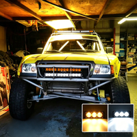 Nouvelle barre lumineuse LED auxiliaire pour voiture 4x4, camion, VTT, SUV, double faisceau blanc ambre 12V, étanche IP68