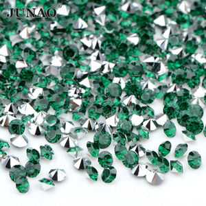 Junao พลอยเทียมเรซิน SS28คริสตัล AB เพชรพลอยเทียม SS8 SS7สำหรับ SS10เสื้อผ้า - Product Image 3