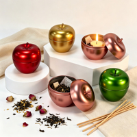 Boîte en fer blanc écologique de qualité alimentaire 72x75mm, 4 couleurs, impression UV/sérigraphie, logo personnalisé, pour bougies de Noël, bonbons, thé, noix - Vente en gros RTS
