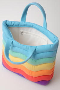 <span class=keywords><strong>Borsa</strong></span> <span class=keywords><strong>a</strong></span> Spalla Personalizzata in Nylon Riciclato, Riutilizzabile, Grande Capacità, Colore Arcobaleno, per Donne - Product Image 5