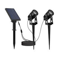 Projecteurs solaires LED étanches IP65 en aluminium pour éclairage paysager extérieur, jardin, arbre, sur piquet, basse tension