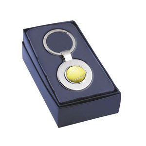 Portachiavi da tennis in metallo con design rotondo cavo da 25 mm di diametro - Product Image 3