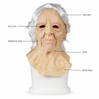 Masque de tête entière en silicone latex pour personnes âgées, masque réaliste de vieil homme avec rides, costume d'Halloween pour adultes, 5 styles