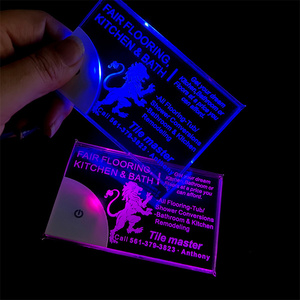 Glow LED Name <strong>Card</strong> Custom Print LOGO Acrylic LED Business <strong>Cards</strong> Personalized Laser Engraving Night Light for Party <strong>Club</strong> - Product Image 6